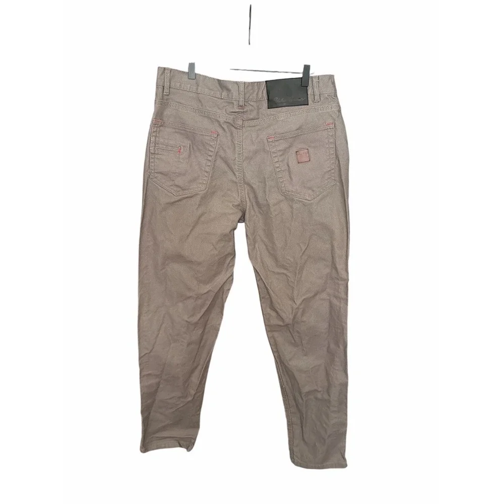 Mens Eddie Bauer Workwear Relaxed Fit Gray Pants Size 34 x 32 Cotton Rigid Work